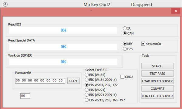Diagspeed MB Key OBD2 Update