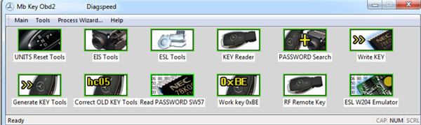 Diagspeed MB Key OBD2 Software