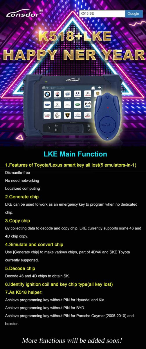 lonsdor k518ise + LKE Emulator