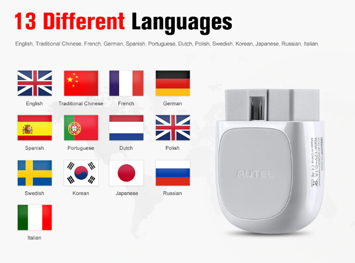 Autel MaxiAP AP200 Languages