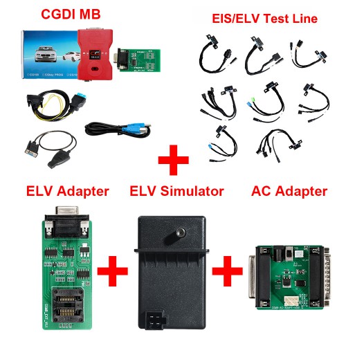 CGDI MB + EIS/ELV Test Line + ELV Adapter + ELV Simulator + AC Adapter
