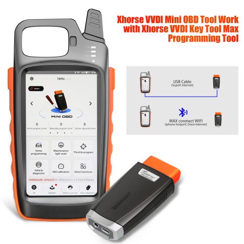 Xhorse VVDI Key Tool Max Remote et Chip Générateur Plus VVDI MINI OBD Tool