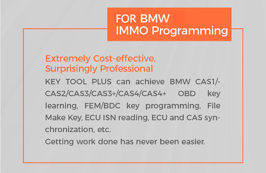 VVDI Key Tool Plus BMW IMMO Programmation