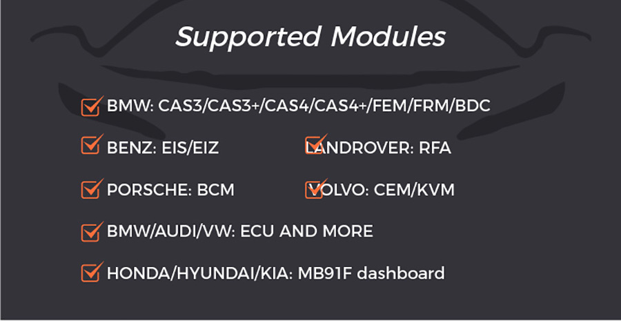 Key Tool Plus supporte modules