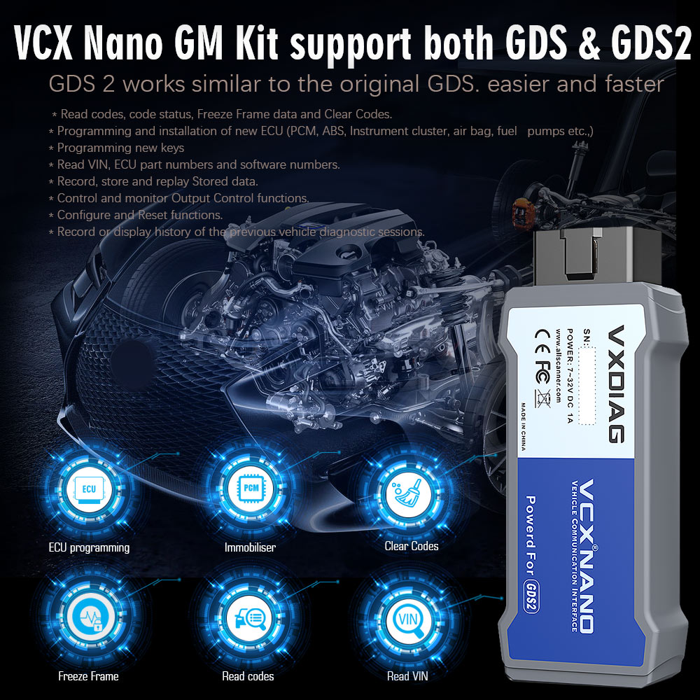 VXDIAG VCX NANO for GM/OPEL GDS2 Diagnostic Tool