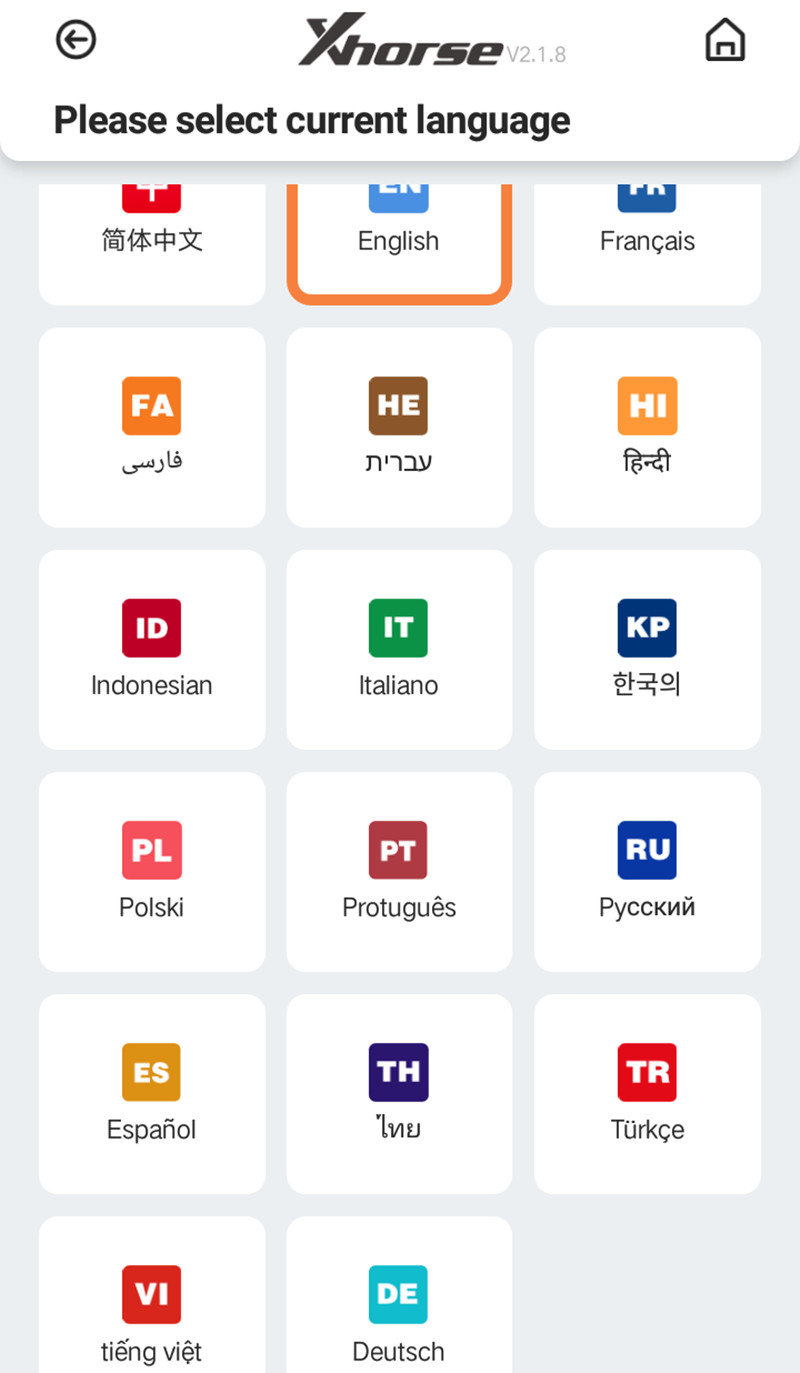 VVDI Mini Key Tool app langues