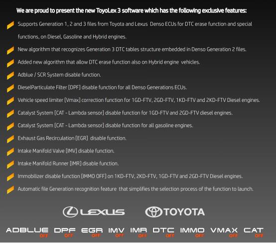 XDecoder 10.5 DTC/Toyo Lex 3 Denso Logiciel De Masquage De Code De Panne